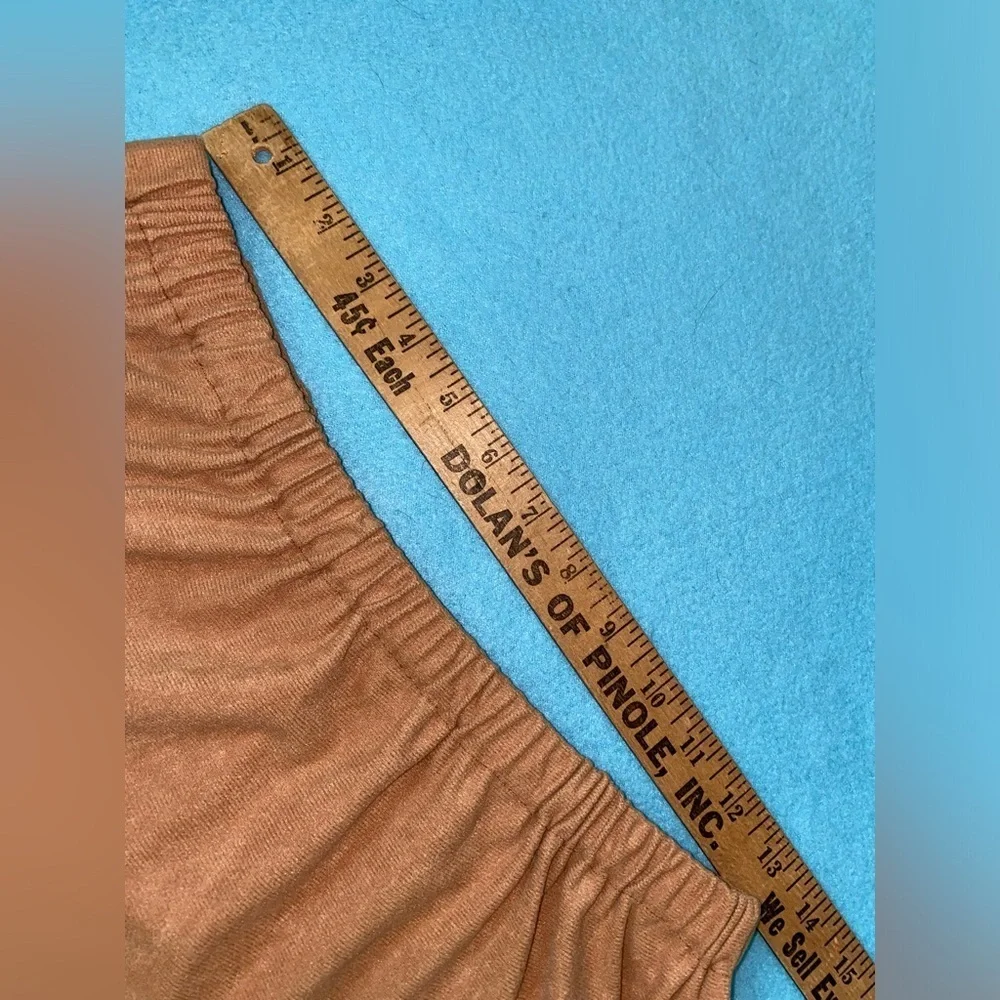 HANDMADE Tiered faux suede maxi skirt elastic stretchy waistband size M to L